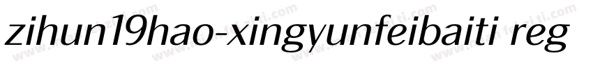 zihun19hao-xingyunfeibaiti regular字体转换